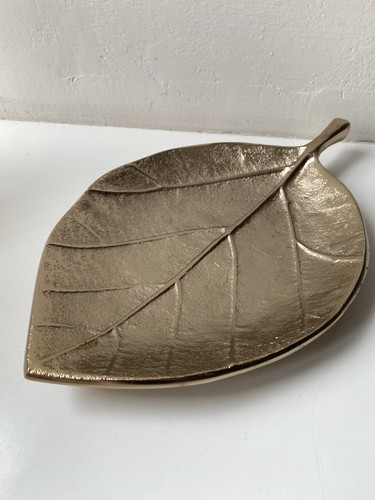 Metall deko schale blatt - schale,